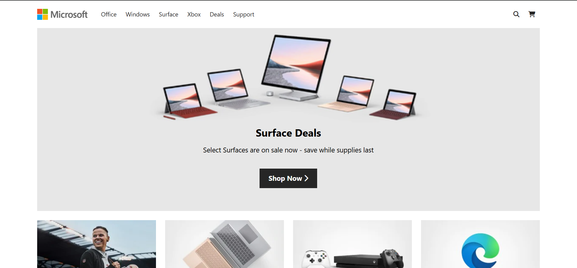 Microsoft Website Clone